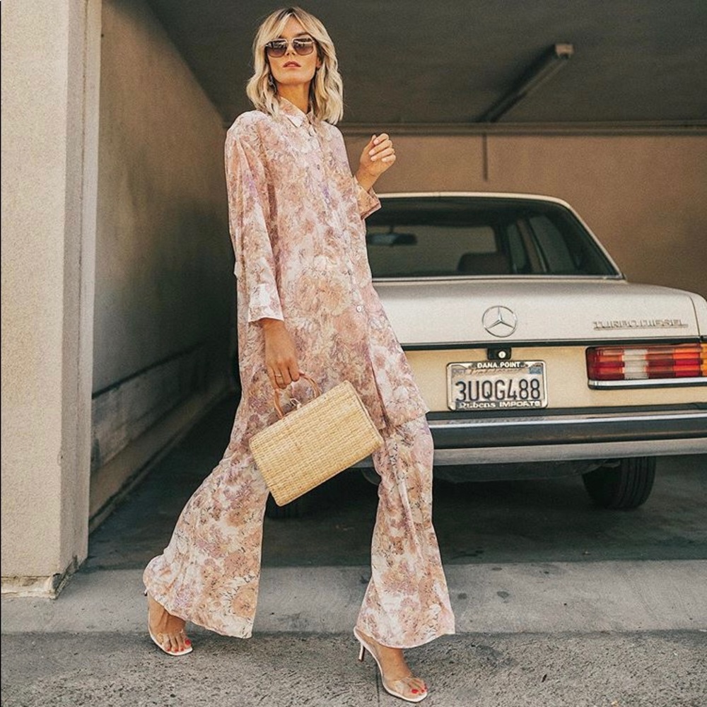 BNWT Zara floral print pants set
